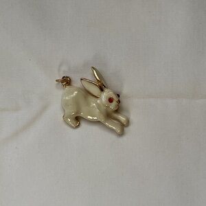 Phister Unsigned Cream & Gold Rabbit Pendant